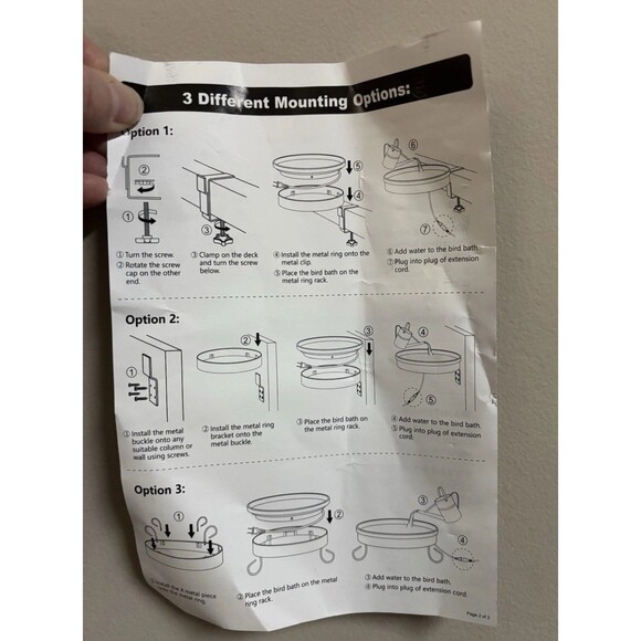 Farm Innovators All Seasons 3 In 1 Outdoor Heated Birdbath, 75 Watts, Blue - Picture 4 of 9